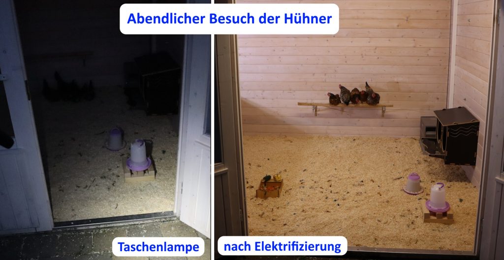 Hühnerstall mit Solarstrom